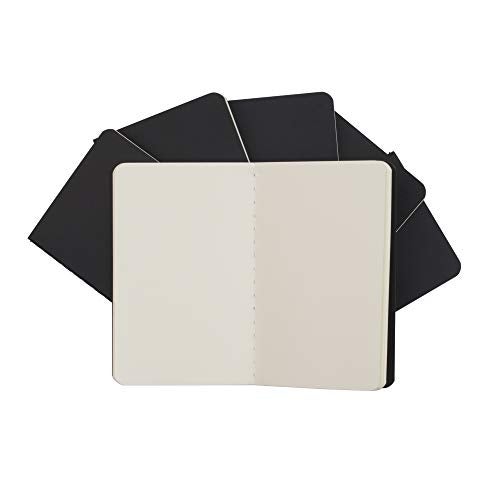 TWONE Pocket Notebook, 12 Pack Thin Cover Small Notebook for Taking Notes, Plain Paper, 30 Sheets, 3-1/2” x 5-1/2”, Black Cover - Image 2
