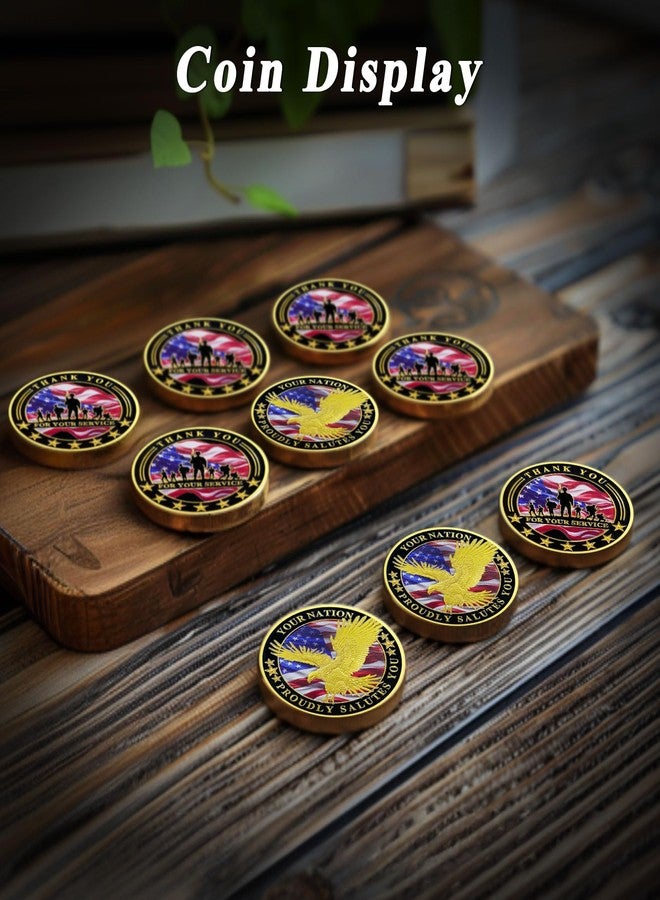 ASmileIndeep 24 Pcs Military Challenge Coins - Thank You for Your Service Bulk Veterans Challenge Coin Military Appreciation Gifts for Men Women Veterans Army - Image 4