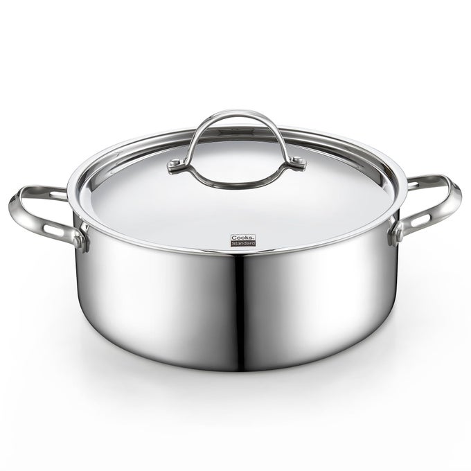 MULTIPLY CLAD STAINLESS STEEL STOCK POT 7QUART PASTA COOKING CANNING DUTCH OVEN POT WITH LID DEEP STOCKPOT INDUCTION COOKWARE
