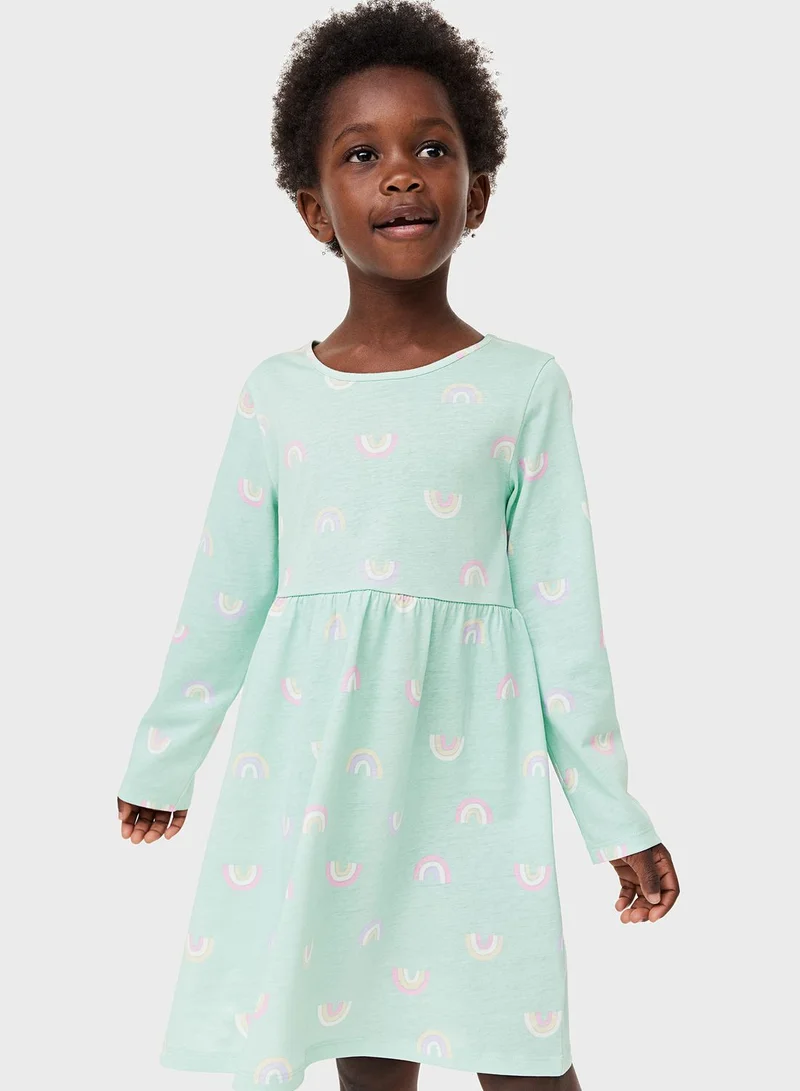 H&M Kids Printed Midi Dress