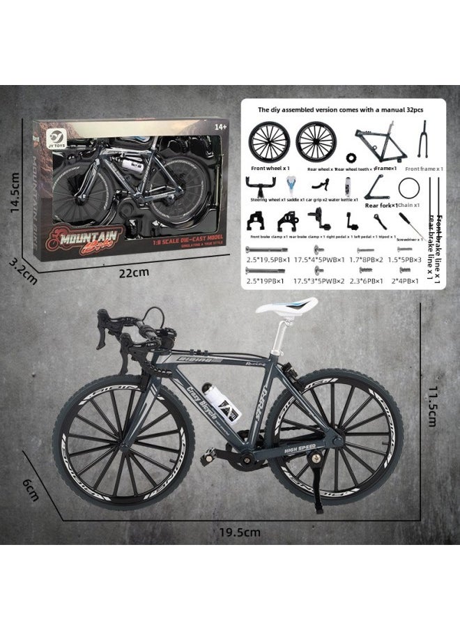 Generic - DIY Assembled Alloy Bicycle Model Special For 1: 8 Simulation Bicycle Disassembly And Assembly Model Ornaments-Color:Diy Assembled Model  Chinese Color Box - Image 1