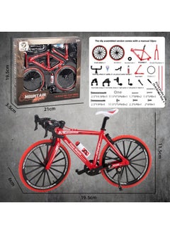 DIY Assembled Alloy Bicycle Model Special For 1: 8 Simulation Bicycle Disassembly And Assembly Model Ornaments-Color:Diy Assembled Model  Chinese Color Box
