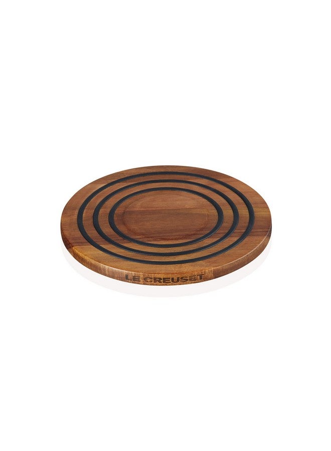 Le Creuset Le Creuset Magnetic Wooden Trivet, Acacia Wood with Black Silicone Rings  - Image 2