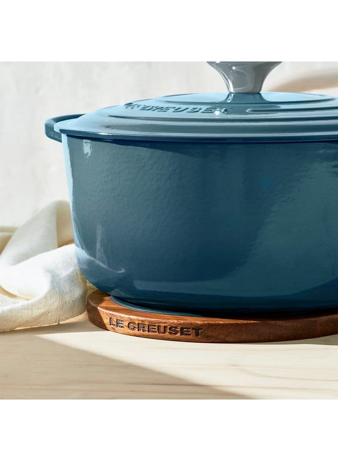 Le Creuset Le Creuset Magnetic Wooden Trivet, Acacia Wood with Black Silicone Rings  - Image 3