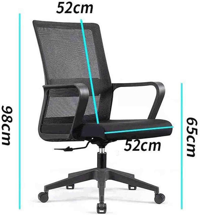 sulfar Office Chair,Comfort Ergonomic Height Adjustable Desk Chair with Lumbar Support Backrest (Black) - Image 3