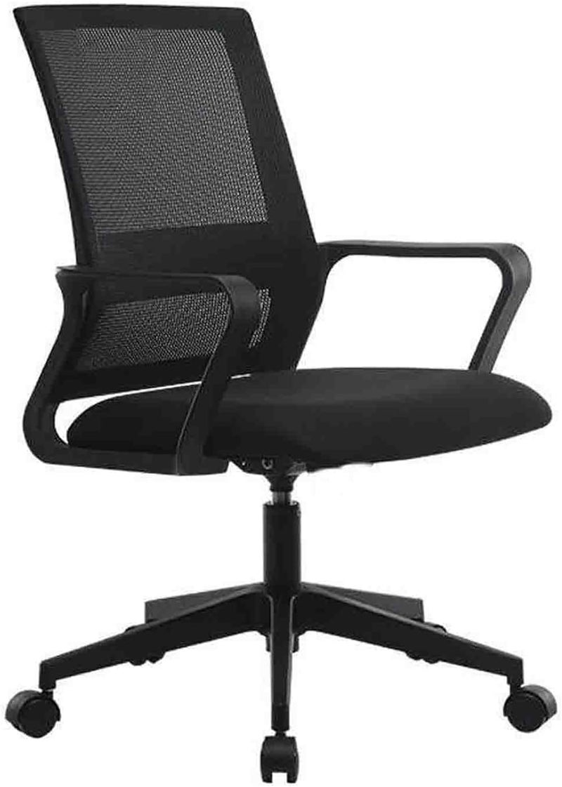 sulfar Office Chair,Comfort Ergonomic Height Adjustable Desk Chair with Lumbar Support Backrest (Black) - Image 1