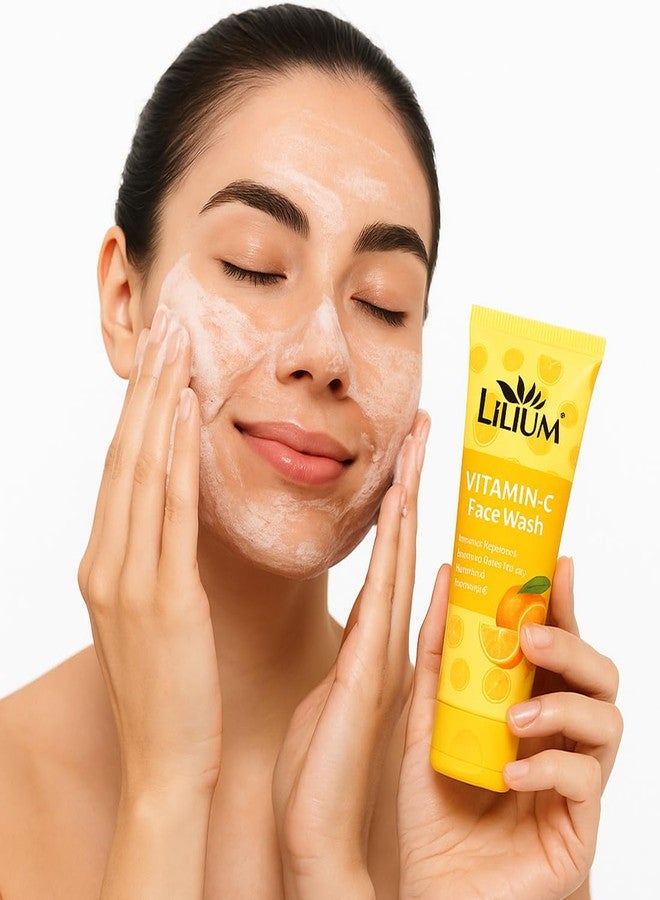 Lilium Vitamin C Face Wash 100ml | Enriched with Vitamin C Orange & Aloe Vera | Skin Lightening & Spot Correction | Paraben Free | All Skin Types - Image 2