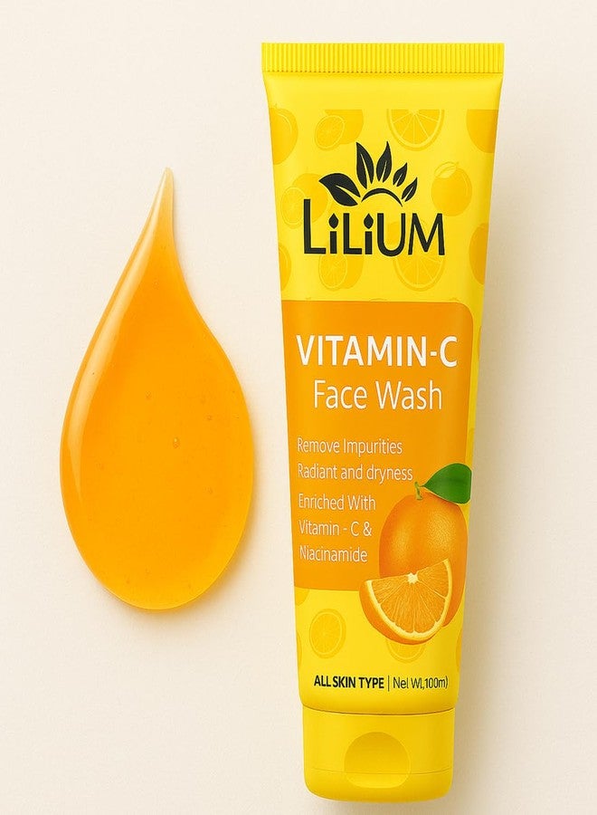Lilium Vitamin C Face Wash 100ml | Enriched with Vitamin C Orange & Aloe Vera | Skin Lightening & Spot Correction | Paraben Free | All Skin Types - Image 3