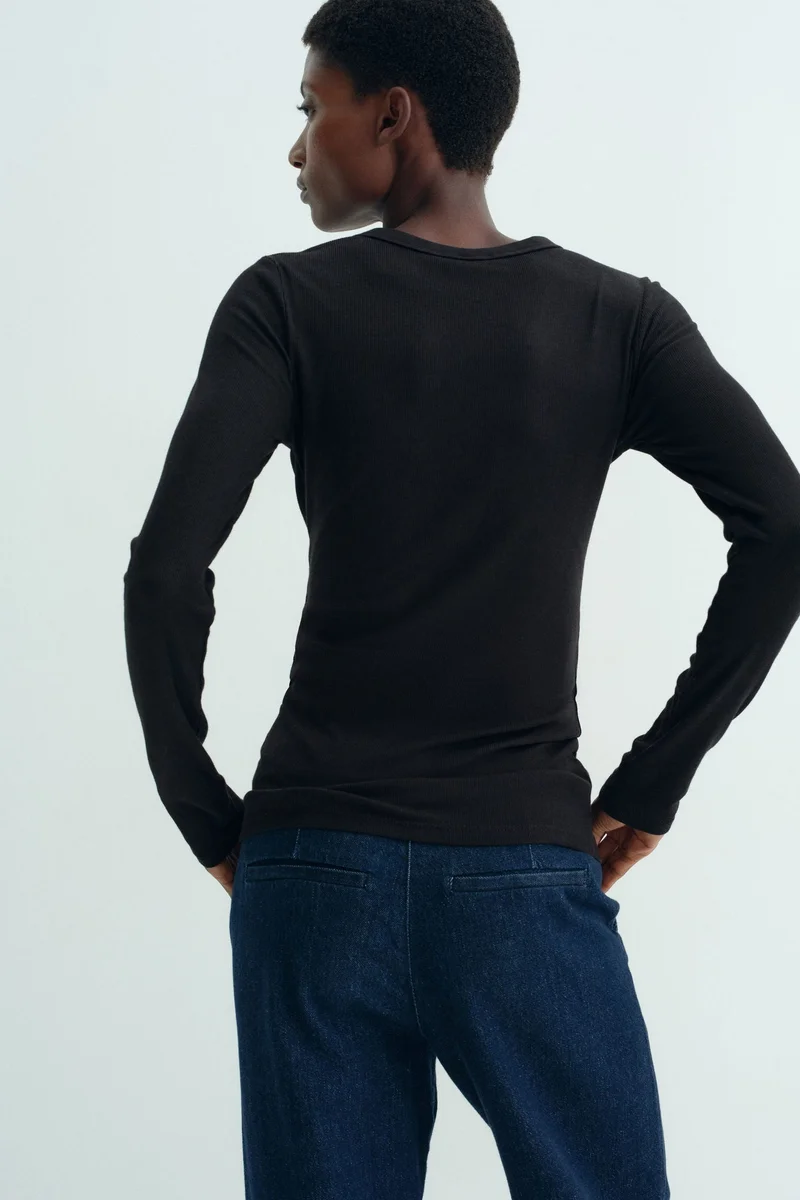 H&M  MAMA Ribbed jersey top for Women | Best Price UAE