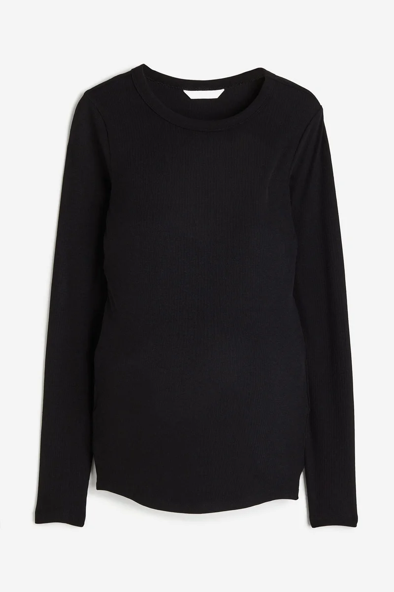 H&M  MAMA Ribbed jersey top for Women | Best Price UAE