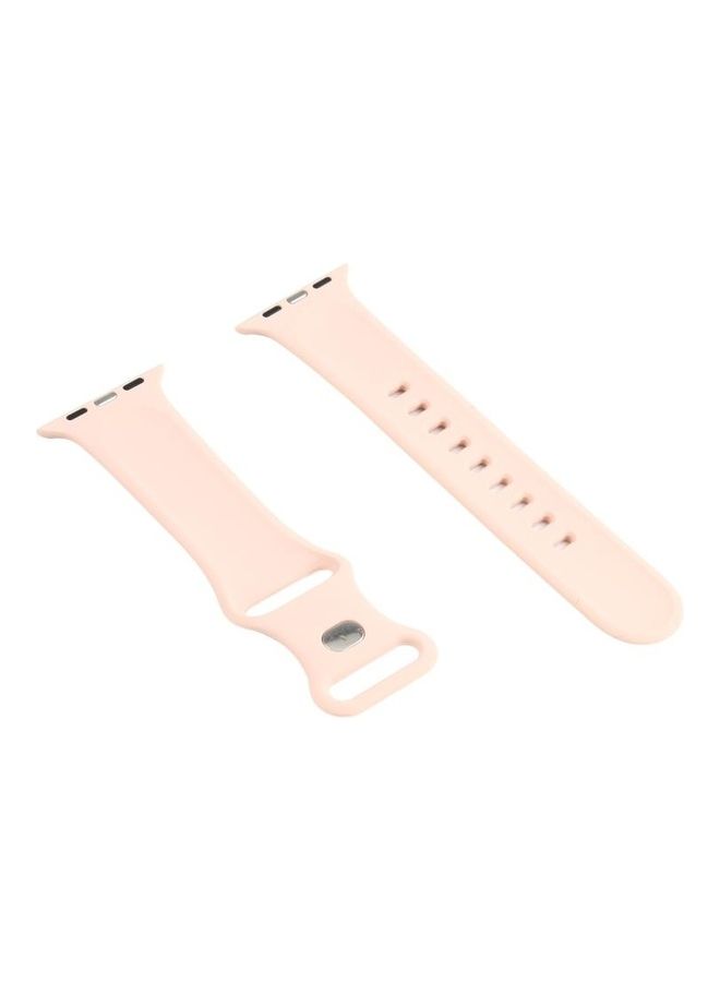 NIBEMINENT Double Wear Rivets Replacement Watchbands For Series 6/SE/5/4 40mm 3/2/1 38mm Pink - Image 2
