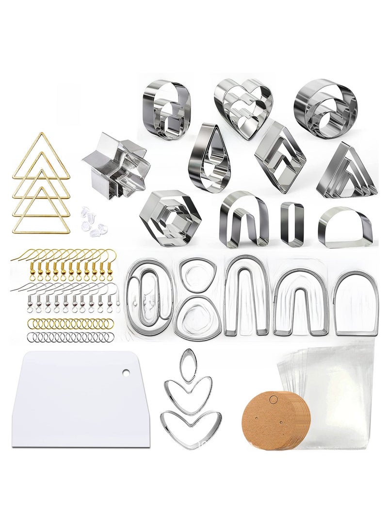 24Pcs Polymer Clay Cutter Set with Storage Bag J 141-piece clay earring cutter 