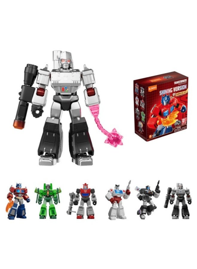 BLOKEES Transformers Shining Version 01 Building Kit | Shining Roll Out Collectible Action Figure Block Toy with Glowing Chest & Eyes | Licensed Model for Kids & Adults | Creative STEM Construction & Display - Image 1