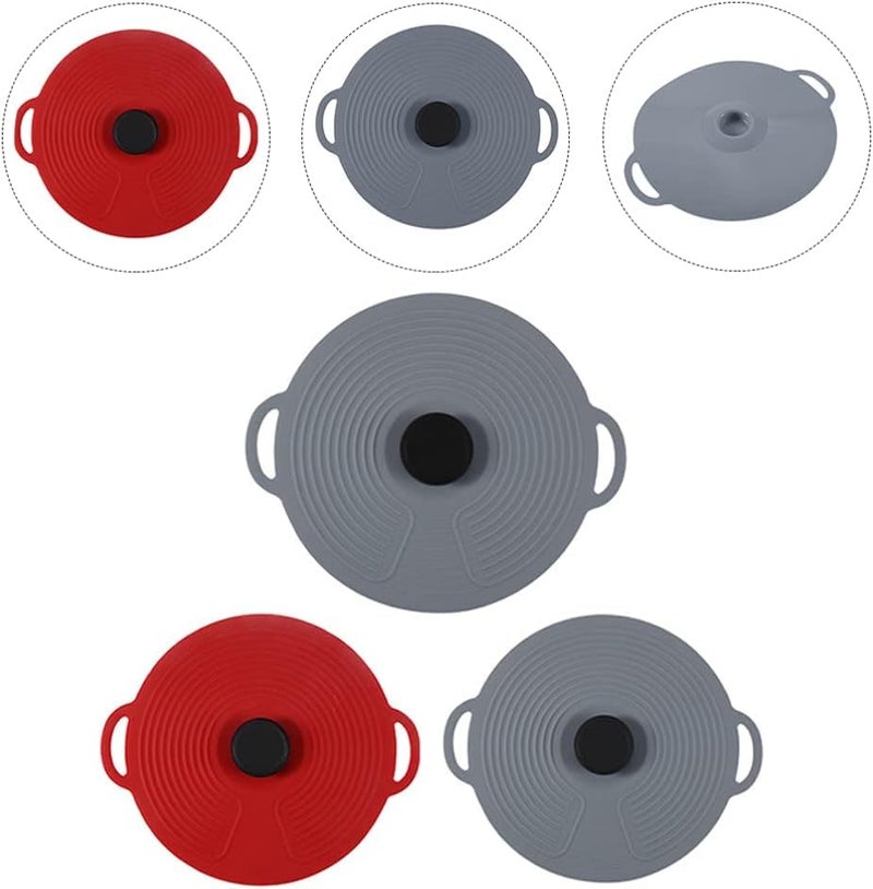 3 Pcs Silicone Pot Covers Bowl Covers Pans Round Food Covers Universal Lid Covers Replacement Kitchen Utensils for Skillet Pots Pans Cookware - Image 3