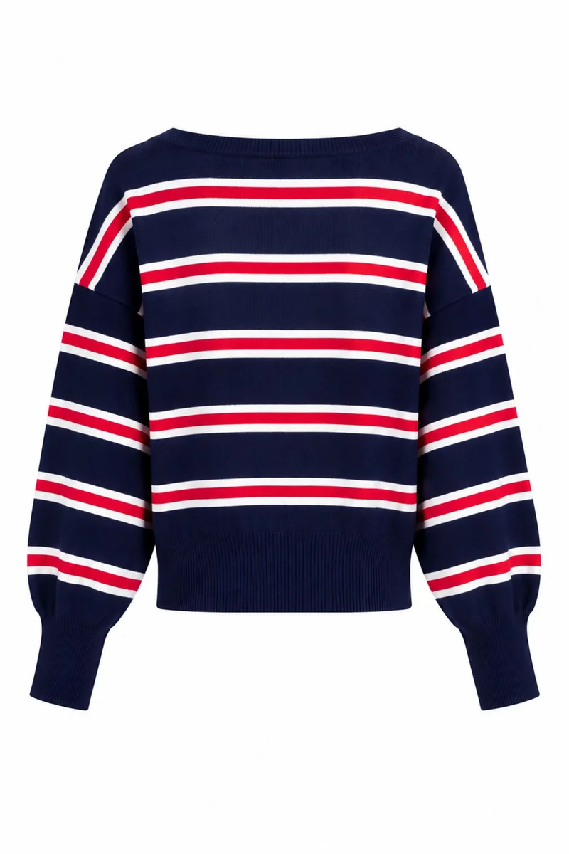 Mixray Mixray Ribbed Boat Neck Sweater