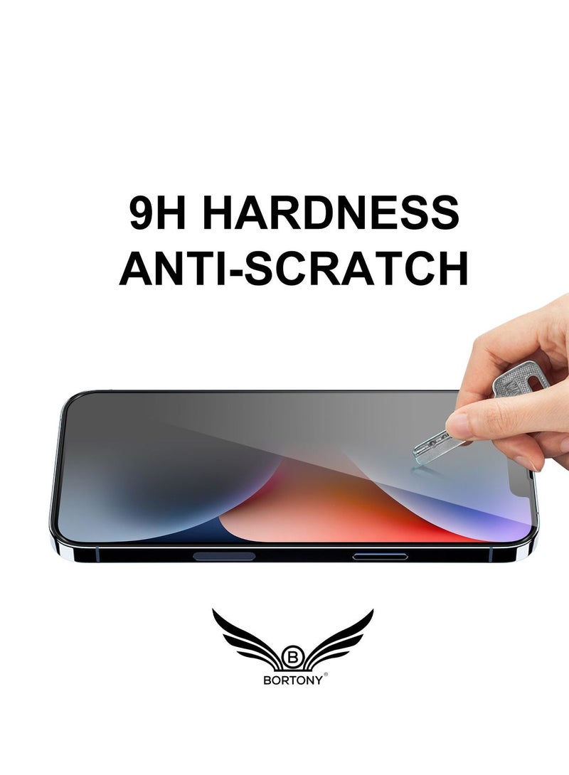 BORTONY Pack of 2 iPhone 14 Plus Privacy Full Coverage Screen Protector Anti-Spy Tempered Glass Film Edge to Edge Protection Case Friendly for Apple iPhone 14 Plus 6.7-Inch - Image 3