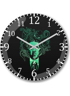 Print Shop Cthulhu Night Wall Clock Domed Real Glass