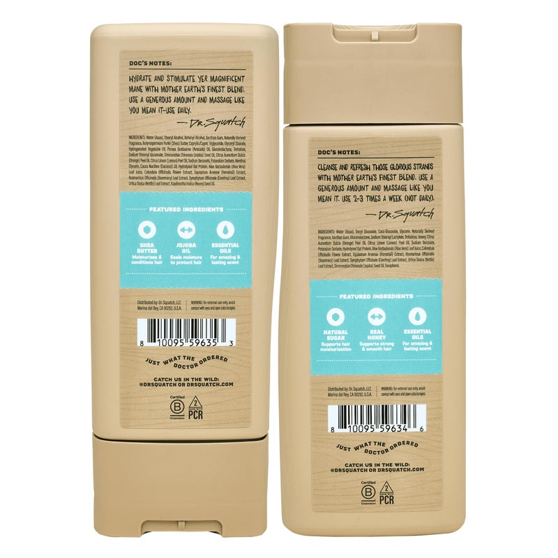 Dr. Squatch Natural Hair Bundle for Men - Healthy, Full Looking Hair - Coconut Castaway Shampoo (11 fl oz), Coconut Castaway Conditioner (11 fl oz) - Image 3