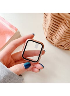 Suitable For Apple Watch Pc Plastic Protective Case Solid Color Integrated Protective Case Iwatch34567SE8 Representative Shell-Color:Rose Gold-Appearance Size:42mm Carton Packaging