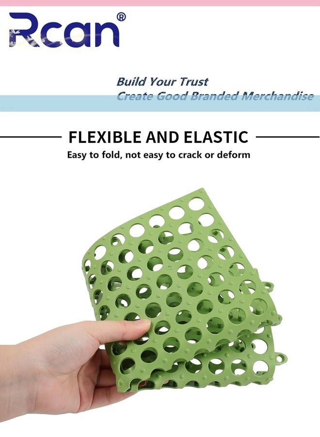 12 Pack Interlocking Non Slip Drainage Rubber Floor Tiles 30 x 30 cm Soft PVC Bath Shower Floor Mat Massage Soft Cushion Floor Tiles Drainage Holes for Bathroom Kitchen Pool Wet Areas - view 2