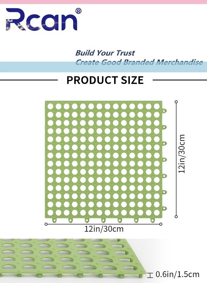 12 Pack Interlocking Non Slip Drainage Rubber Floor Tiles 30 x 30 cm Soft PVC Bath Shower Floor Mat Massage Soft Cushion Floor Tiles Drainage Holes for Bathroom Kitchen Pool Wet Areas - view 4