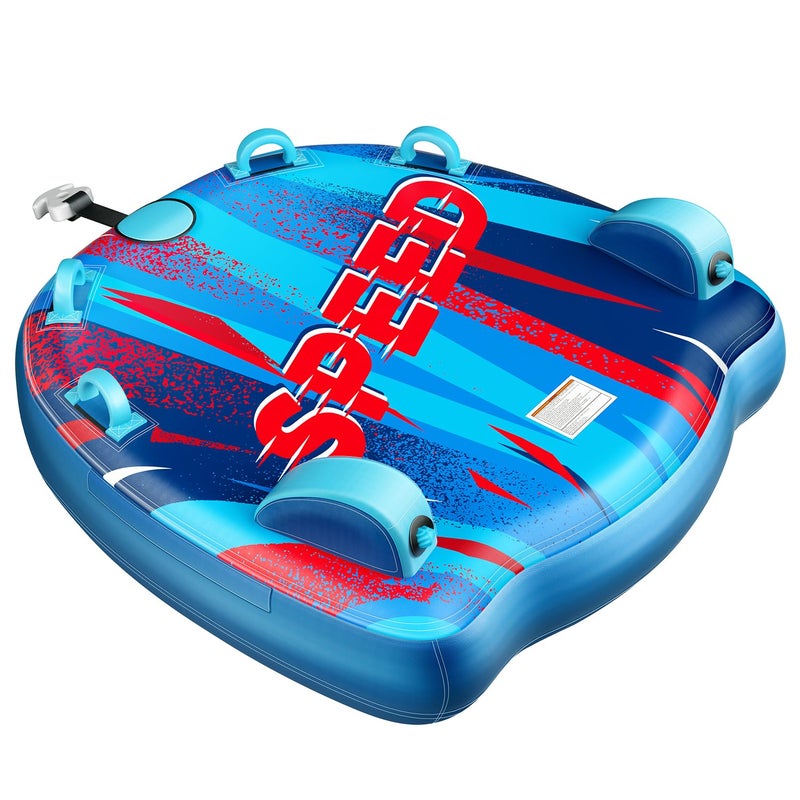Sunrio Inflatable Towable Tube for Boating 1-2 Person Deluxe Boat Tubes for Tubing Dual Reinforced Tow PointsWater Tube Premium Soft-Touch Nylon Cover Stable Valve - Image 1