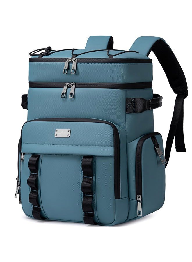 Weitars Insulated Cooler Backpack,Double Deck Waterproof Soft Cooler Bag,Backpack Coolers Leak Proof Lunch Backpack for Men Women for Travel,Camping,Picnic,Beach,Picnic,Outdoor 31L/52 Can (Blue) - Image 1