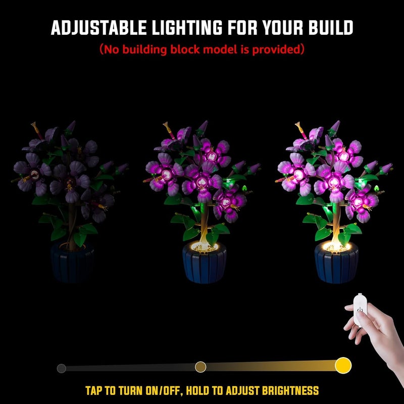 Nitemode Light Kit Compatible with Lego Hibiscus Flowers 10372 Upgraded Lighting Accessories for Botanicals Display Lights Only Model Set Not Included - Image 5