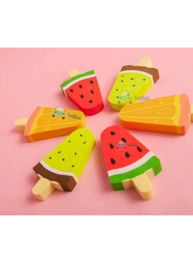 FunBlast Eraser For Kids Ice Cream Eraser Eraser Set Eraser For Kids Stylish Eraser Set For Return Gift Stationary Set For Kids Rubber Eraser For Kids Eraser For Kids For School (3 Pc; Multicolor) - Image 5