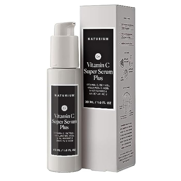 Naturium Vitamin C Super Serum Plus, Smoothing Face Care, plus Retinol, Hyaluronic Acid, Niacinamide & Salicylic Acid, 1 oz - Image 1