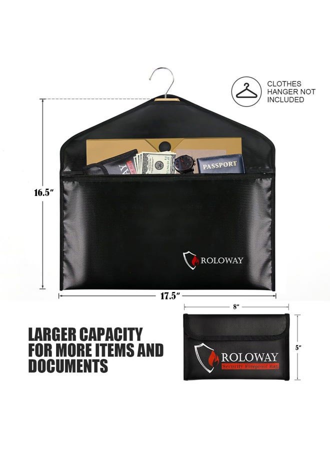 ROLOWAY Hanger Diversion Fireproof Safe, Hidden Compartment for Home & Travel, Secret Safe for Cash Hiding Under Clothes with Small Fireproof Bag - Image 5