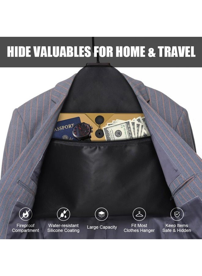 ROLOWAY Hanger Diversion Fireproof Safe, Hidden Compartment for Home & Travel, Secret Safe for Cash Hiding Under Clothes with Small Fireproof Bag - Image 2