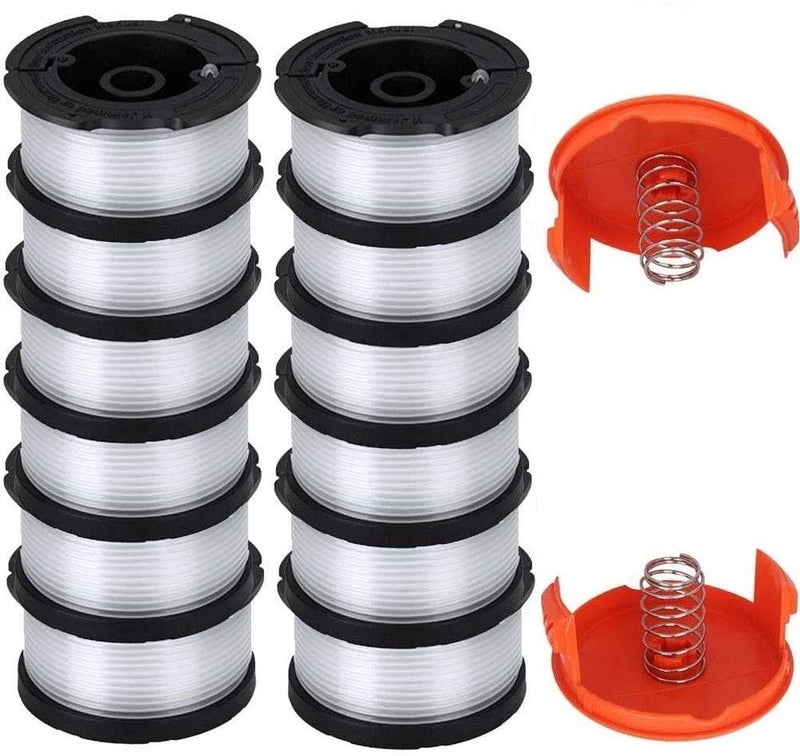 Lucky Seven AF100 Replacement Spool for Black and Decker AF-100-3ZP AF-100-BKP,30-Foot,0.065-Inch,(AF-1003ZP) fits GH900 GH600 GH610 String Trimmer 30ft 0.065" Trimmer Line Replacement Spool Refills (12 + 2 ) - Image 1