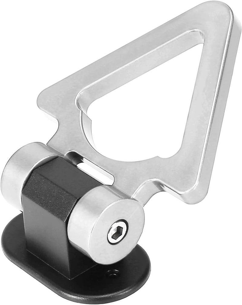 AutoBizarre Car Dummy Tow Hook Bumper Tow Hook 180 Degree Adjustable Self-Adhesive V-Shaped Triangle Shaped Vehicle Towing Hook for Car Decoration Universal for All Cars, SUV (Silver) - Image 4