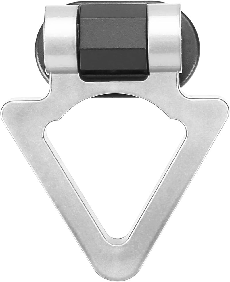 AutoBizarre Car Dummy Tow Hook Bumper Tow Hook 180 Degree Adjustable Self-Adhesive V-Shaped Triangle Shaped Vehicle Towing Hook for Car Decoration Universal for All Cars, SUV (Silver) - Image 5