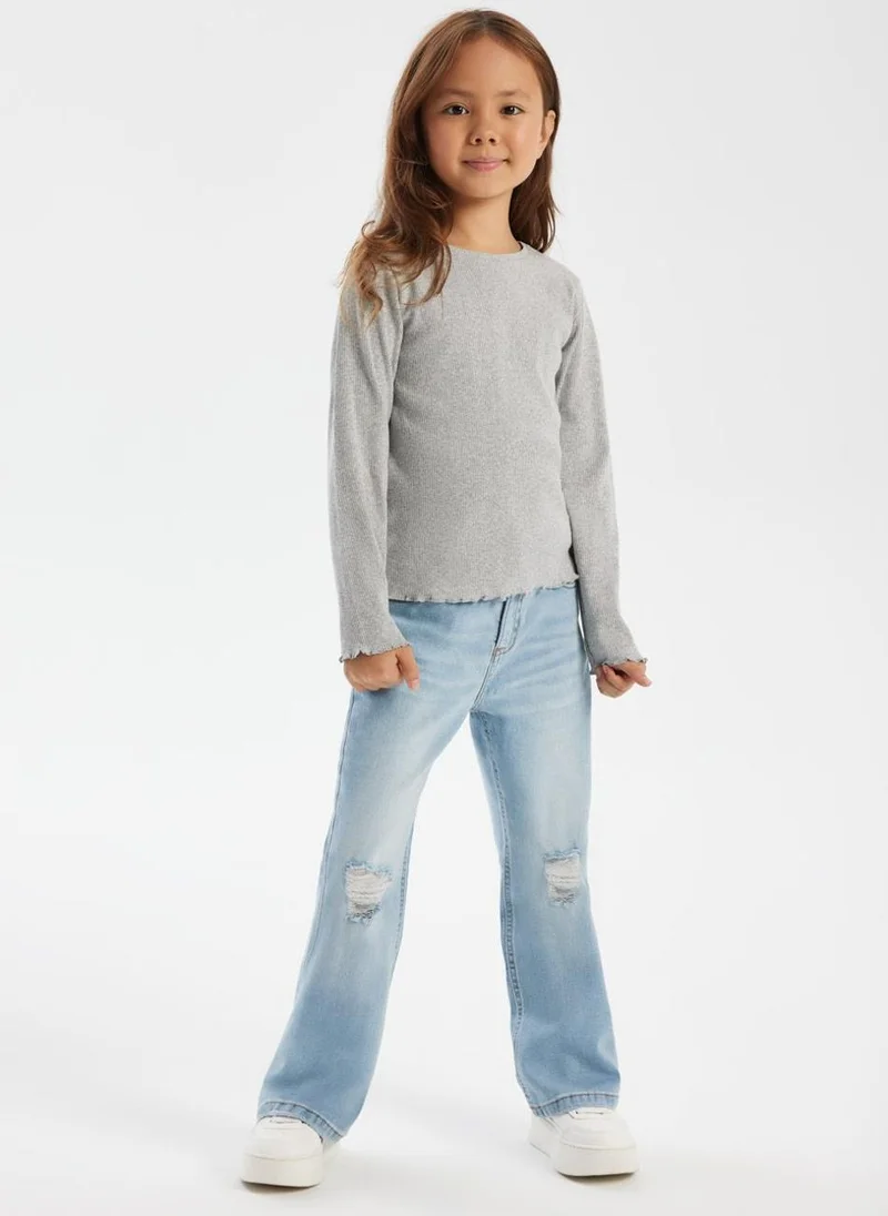 MINOTI Kids Girls Denim Flare Jeans