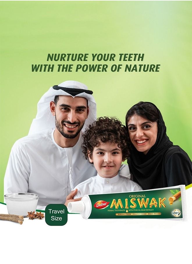 Dabur Miswak Toothpaste with Pure Al Arak - Mini Travel Size Toothpaste,20g