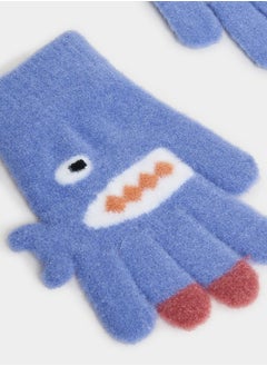 Styli Cartoon Dinosaur Pattern Warm Gloves  - Image 4