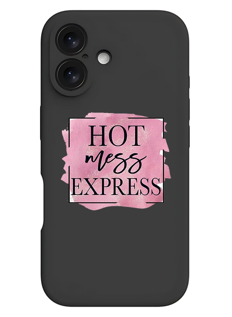 Theodor Protective Slim Fit Case Liquid Silicone Cover with Full Body Protection Anti-Scratch Shockproof Case For Apple iPhone 17 (Black) Hot mess express - Image 1