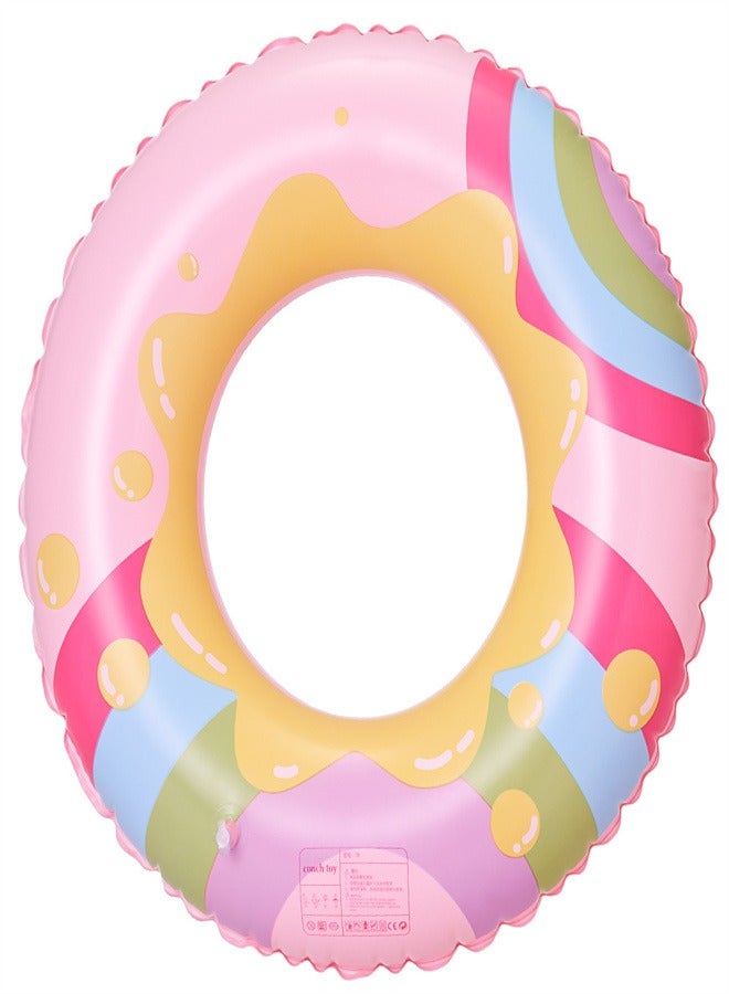 Loquat Children's Striped Swimming Ring  Pink  - Image 3