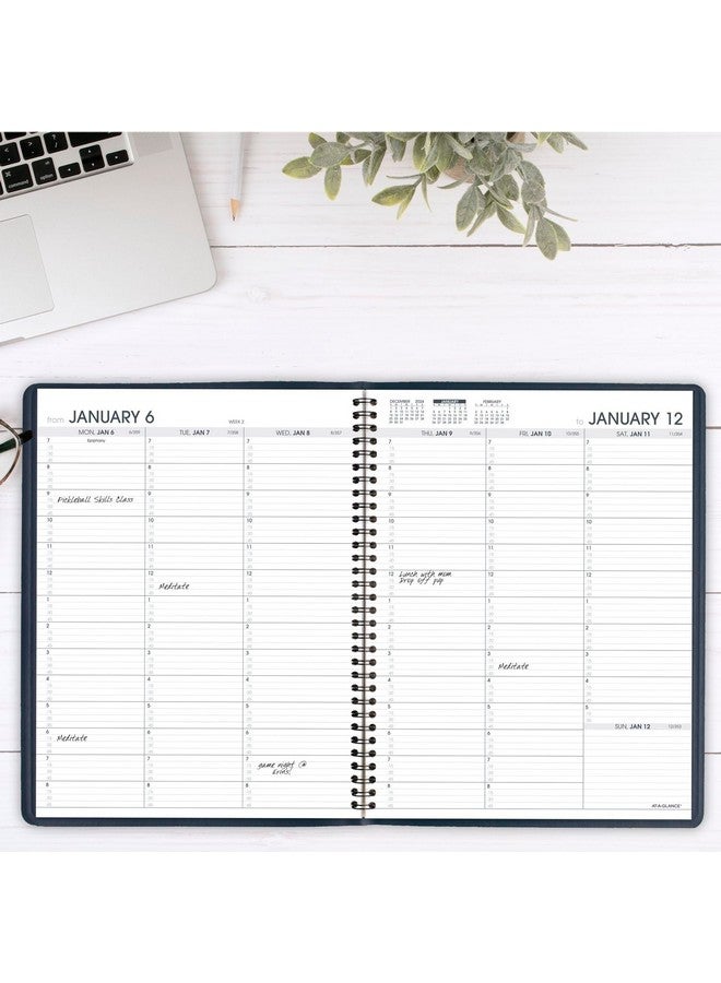 AT-A-GLANCE 2025 Appointment Book Planner, Weekly, 8-1/4" x 11", Large, Quarter-Hourly, Navy (709502025) - Image 2