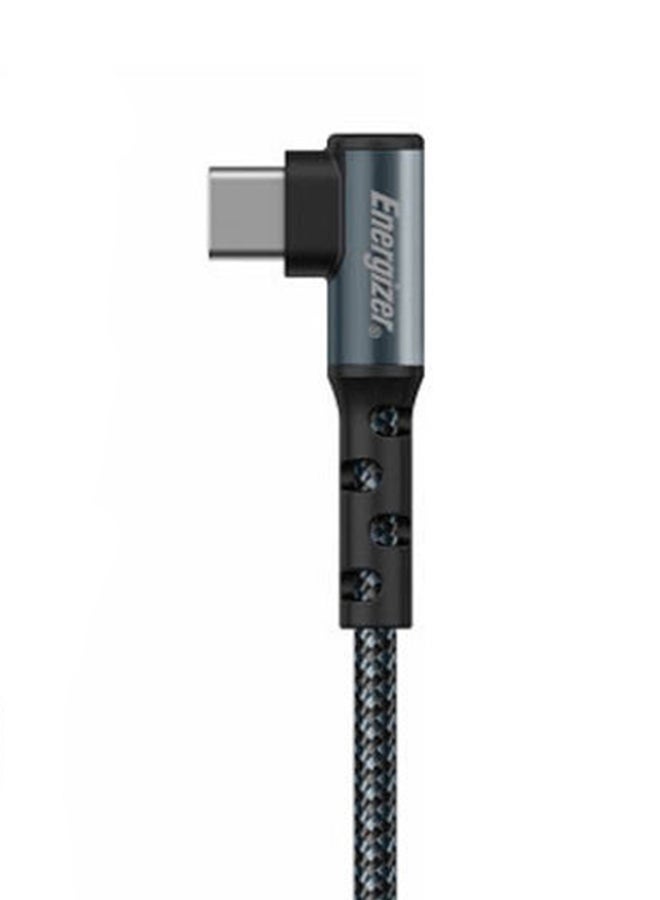 إنرجايزر كابل USB-A إلى Type-C بزاوية يمين 90 درجة، مجدول معدني، تصميم ألعاب، مقاومة عالية للالتواء، 2 متر - Image 4