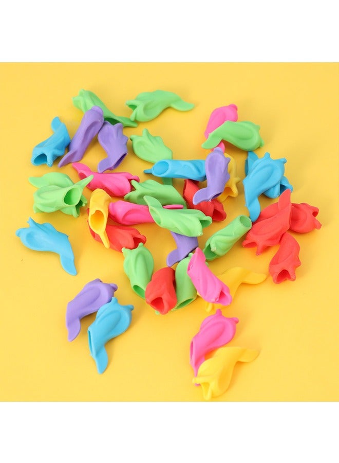 30PCS Pencils Grips,  Fish Shape Silicon Pencil Grippers, Writing Aid Grip Pencil Grippers Handwriting, Writing Posture Correction Training Tools  for Kids - Image 2