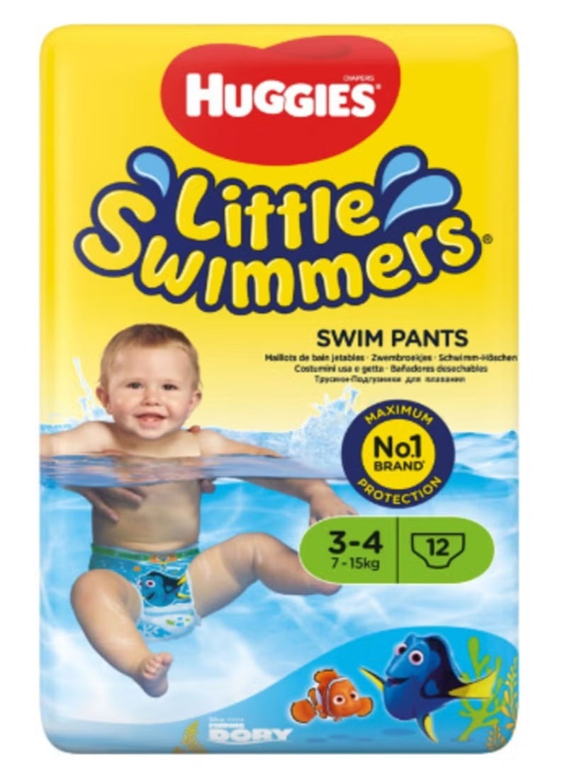 هجيز حفاضات سباحة هجيز ليتل سويمرز ٧-١٢ كجم (عبوة من ١٢ قطعة) - Image 1