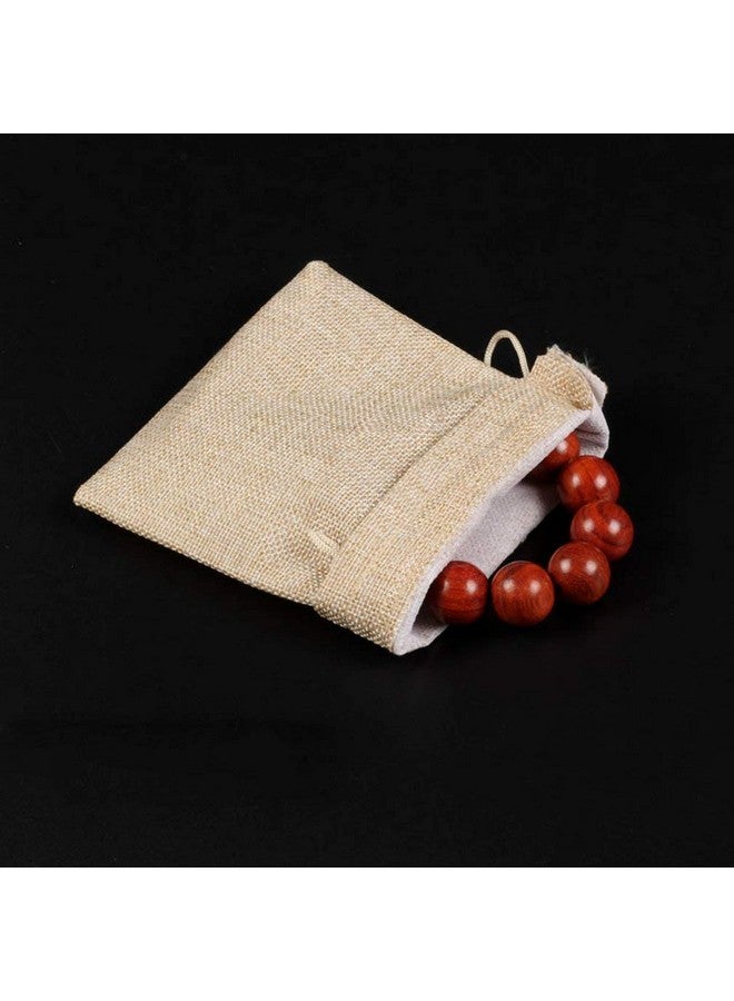 Hapdoo Lot Of 50 Burlap Bags With Drawstring Gift Bags Jewelry Pouches Sacks For Wedding Party And Diy Craft, 5 X 3.5 Inches - Image 3