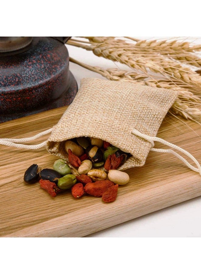 Hapdoo Lot Of 50 Burlap Bags With Drawstring Gift Bags Jewelry Pouches Sacks For Wedding Party And Diy Craft, 5 X 3.5 Inches - Image 4