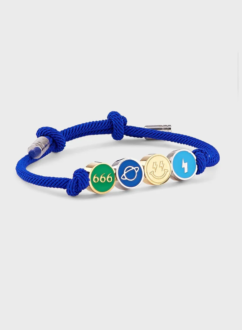 Seventy Five Quirky Charm Rope  Bracelet
