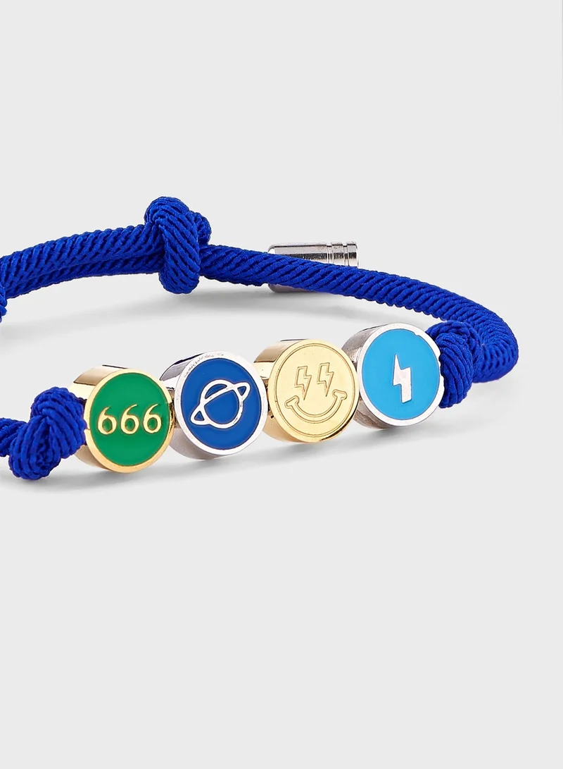 Seventy Five Quirky Charm Rope  Bracelet