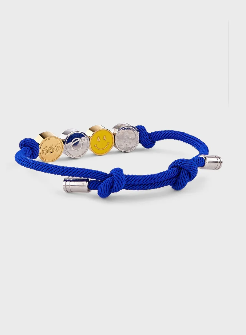 Seventy Five Quirky Charm Rope  Bracelet