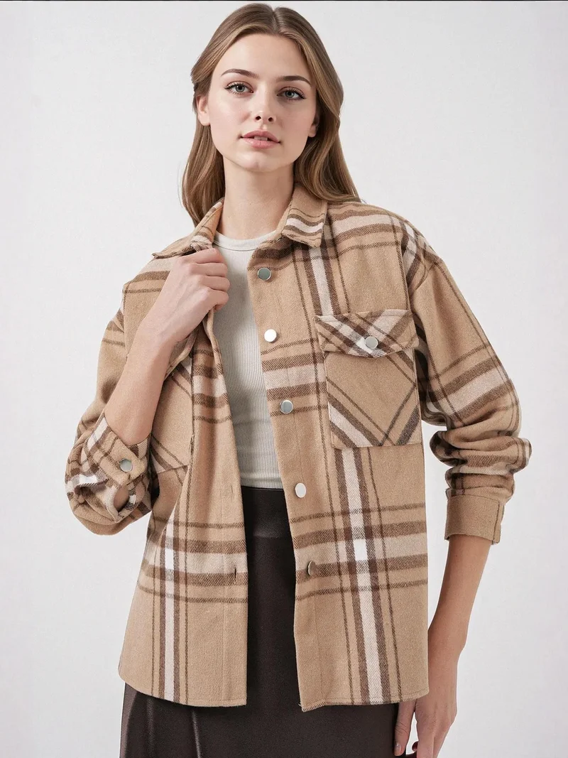 بيغ دارت قميص فلانيل بقصة عادية من